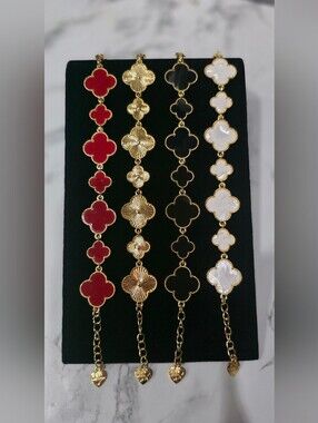 Jumbo Clover Reversible Gold Plated